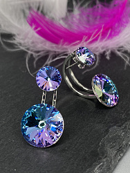 Серьги KR Roncato 14мм с австрийскими кристаллами VL 2