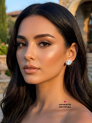 Пусеты 10mm crystal 1