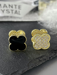 Серьги Klever crystal/jet Au 4