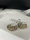 Серьги KR Fashion mini black diamond