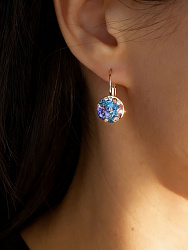 Серьги Rivolo tanzanite mix Au с переливающимся оттенком 1