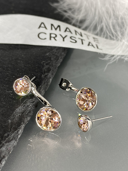 Серьги KR Assol 2в1 vintage rose