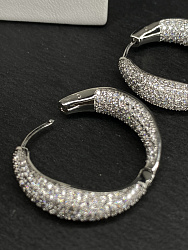 Серьги DAZZ Celebrety 2,5cm crystal 2