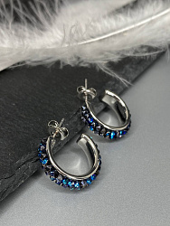 Серьги полукольца IREN bermuda blue 4