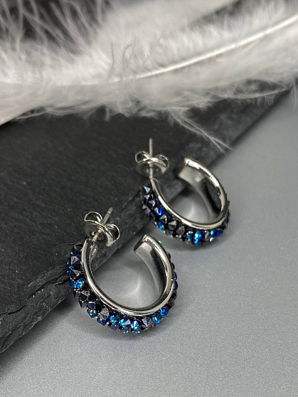Серьги полукольца IREN bermuda blue
