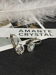 Серьги RIVOLI 8mm с австрийскими кристаллами crystal 2
