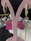 Серьги Capri/baget Asimetria crystal Au
