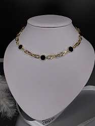 Колье Tablet цепь jet Au 2