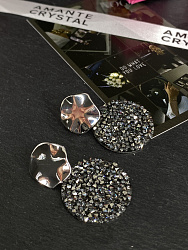 Серьги IREN 23 mm jet 2