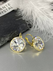 Серьги KR Rivoli 16mm crystal Au 3