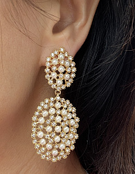 Серьги KR Gloria жемчуг Au 1