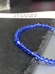 Браслет-стрейч хрусталь sapphire (синий) 3