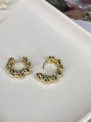 Серьги-конго Плетение Au 1