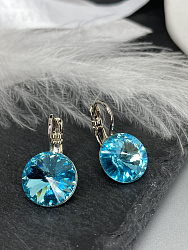 Серьги RIVOLI 12 light turquoise (бирюза) 1
