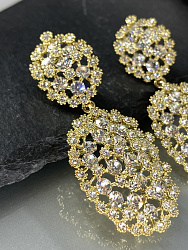 Серьги KR Gloria crystal Au 3