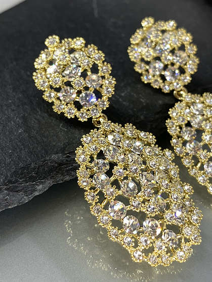 Серьги KR Gloria crystal Au