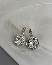 Серьги ASSOL 14mm с австрийскими кристаллами crystal 3