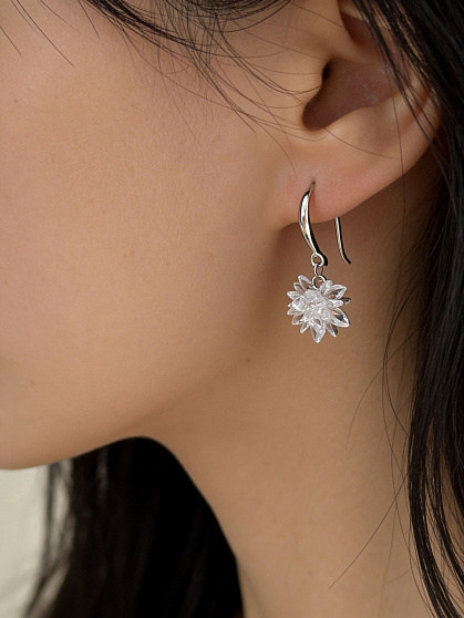 Серьги Ежик (Снежинки)