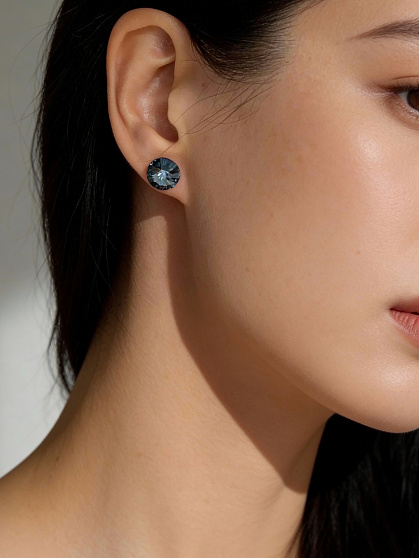 Пусеты 10 mm silver night