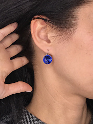 Серьги RIVOLI 12 с австрийскими кристаллами sapphire 2