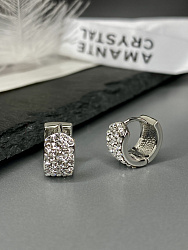 Серьги Mini кольца россыпь 4