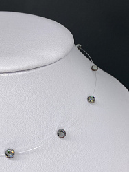 Колье-невидимка Звездная пыль silver night 1