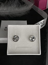 Пусеты KR 10mm crystal 4