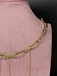 Колье Цепь Lux покрытие желтое золото 2
