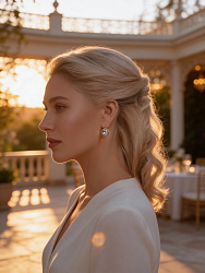 Серьги RIVOLI 12 с австрийскими кристаллами crystal Au 4