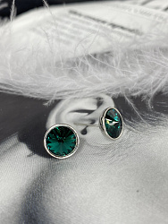 Пусеты KR 10mm emerald 1