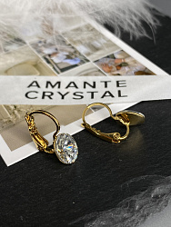 Серьги RIVOLI 8mm с австрийскими кристаллами crystal Au 4