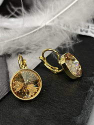 Серьги KR Rivoli с австрийскими кристаллами gold Au 3
