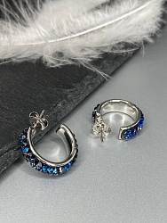 Серьги полукольца IREN bermuda blue 3