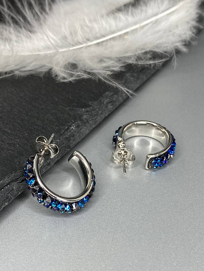 Серьги полукольца IREN bermuda blue