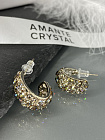 Серьги KR Fashion mini black diamond
