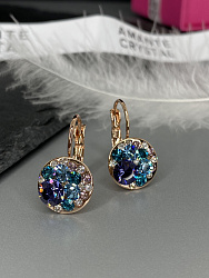 Серьги Rivolo tanzanite mix Au с переливающимся оттенком 3