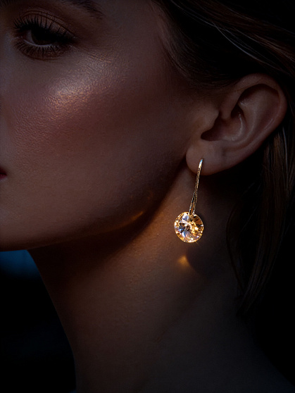 Красивые серьги Elina 14mm vintage rose с дорогим цветом