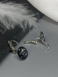 Серьги RIVOLI 10 с австрийскими кристаллами silver night 2