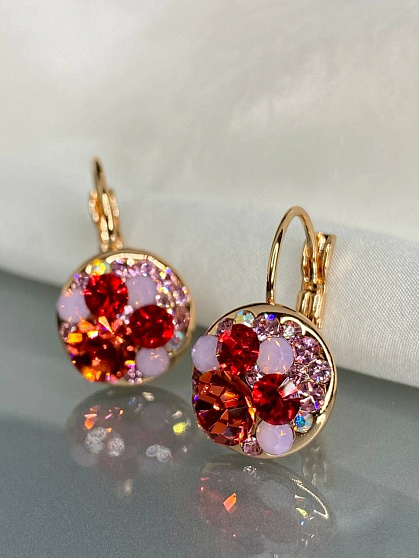 Серьги Rivolo rose mix Au
