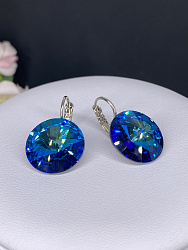 Серьги RIVOLI 18mm bermuda blue 2