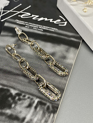 Серьги Lux bl diamondl бронза 1