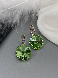 Серьги RIVOLI 12 с австрийскими кристаллами peridot 2