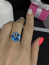 Кольцо ELIS 14 aquamarine особое 1