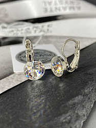 Серьги Assol 9mm с австрийскими кристаллами crystal 4