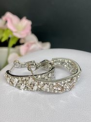 Серьги KR Fashion Baget crystal (англ. замок) 4