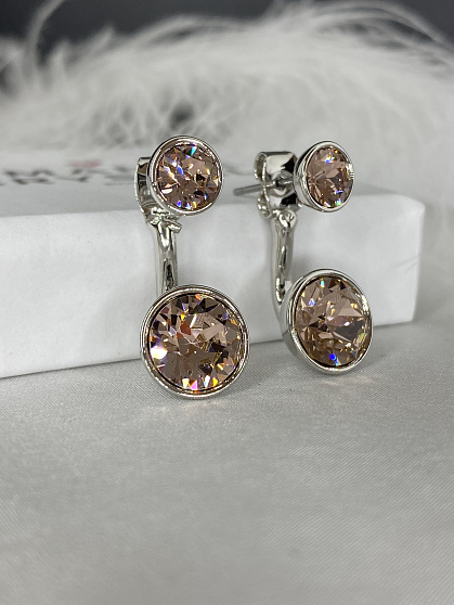 Серьги KR Assol 2в1 vintage rose