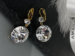 Серьги JANINE18/6 crystal Au 2