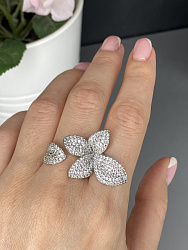Кольцо DAZZ Flower crystal 3,5см 1