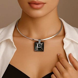 Колье Обруч silver night квадрат 1