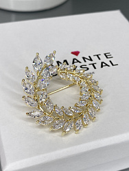 Брошь Bluc Lavr crystal Au 2